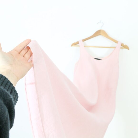 *Vintage 1990 Modissa Light Pink Linen Shift Dress - Picture 5 of 8